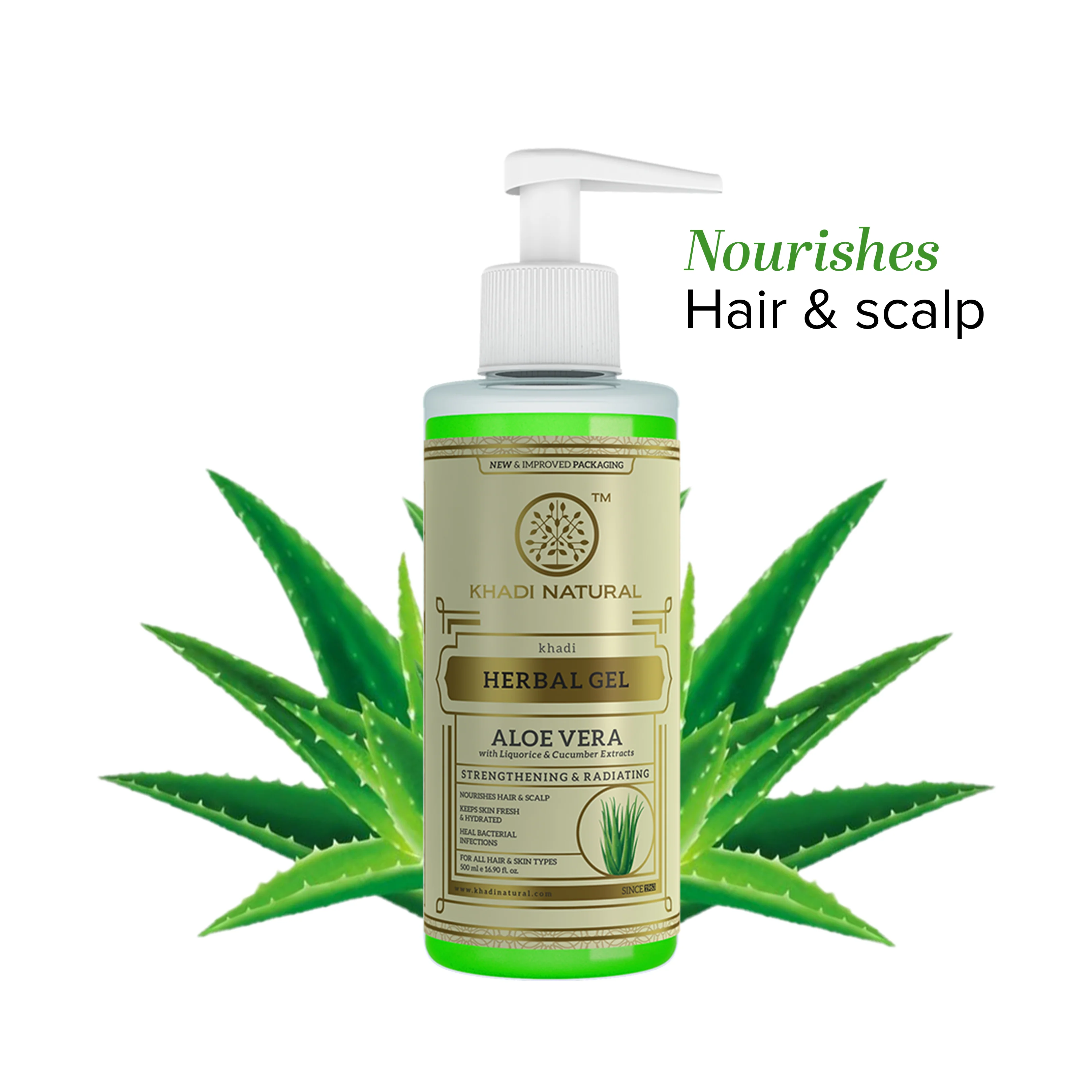 Khadi Natural Aloe Vera Gel With Liquorize & Cucumber Extracts - 500ml - Image 7