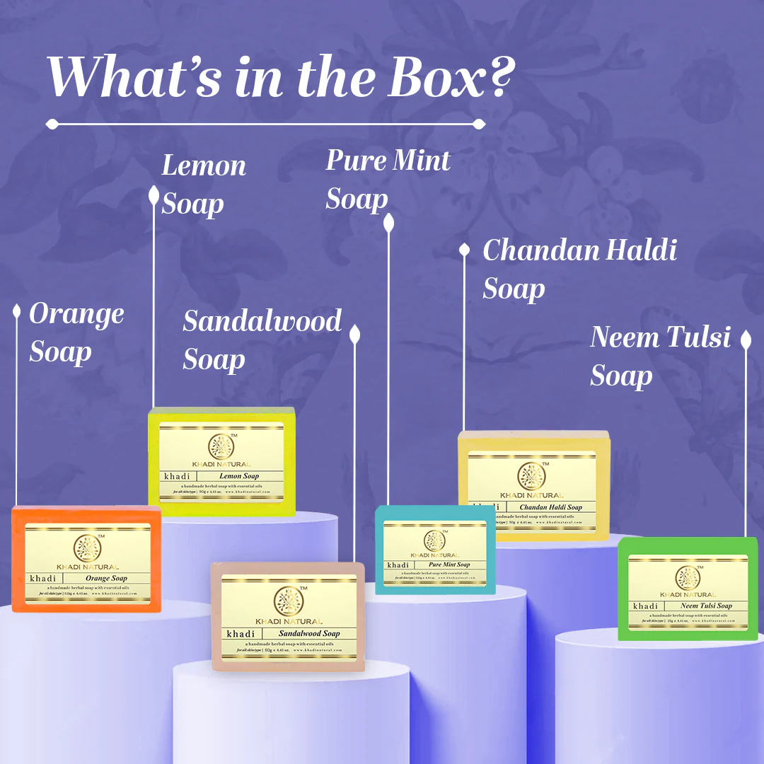 Khadi Natural Handmade Soap Collection ,Pack of 12 (25g Each) - Image 3