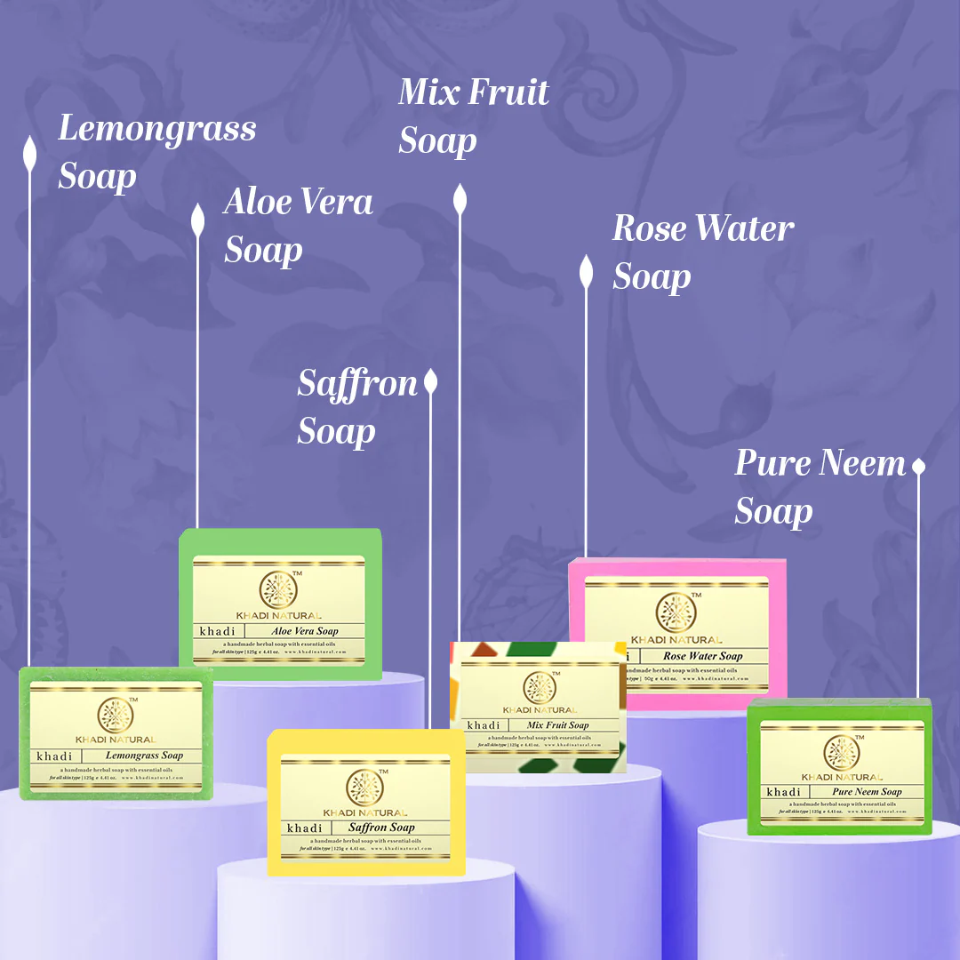 Khadi Natural Handmade Soap Collection ,Pack of 12 (25g Each) - Image 4