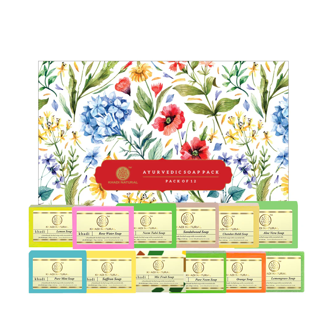 Khadi Natural Handmade Soap Collection ,Pack of 12 (25g Each) - Image 6
