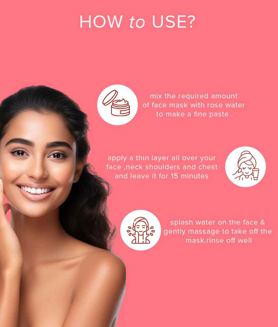 Khadi Natural Rose Face Mask - 50gm - Image 4