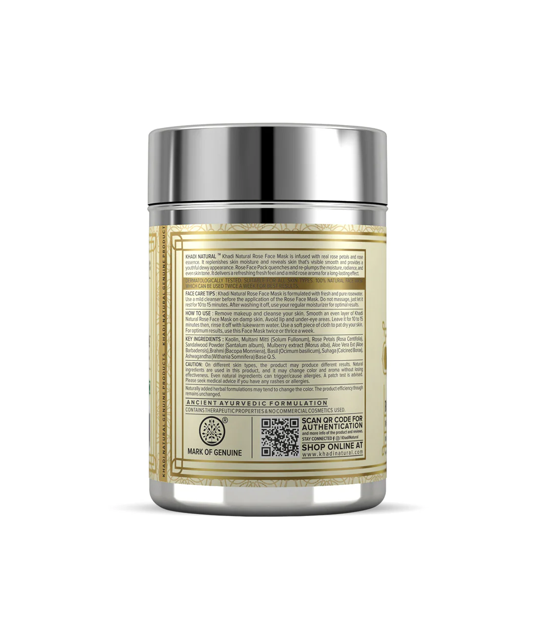 Khadi Natural Rose Face Mask - 50gm - Image 5