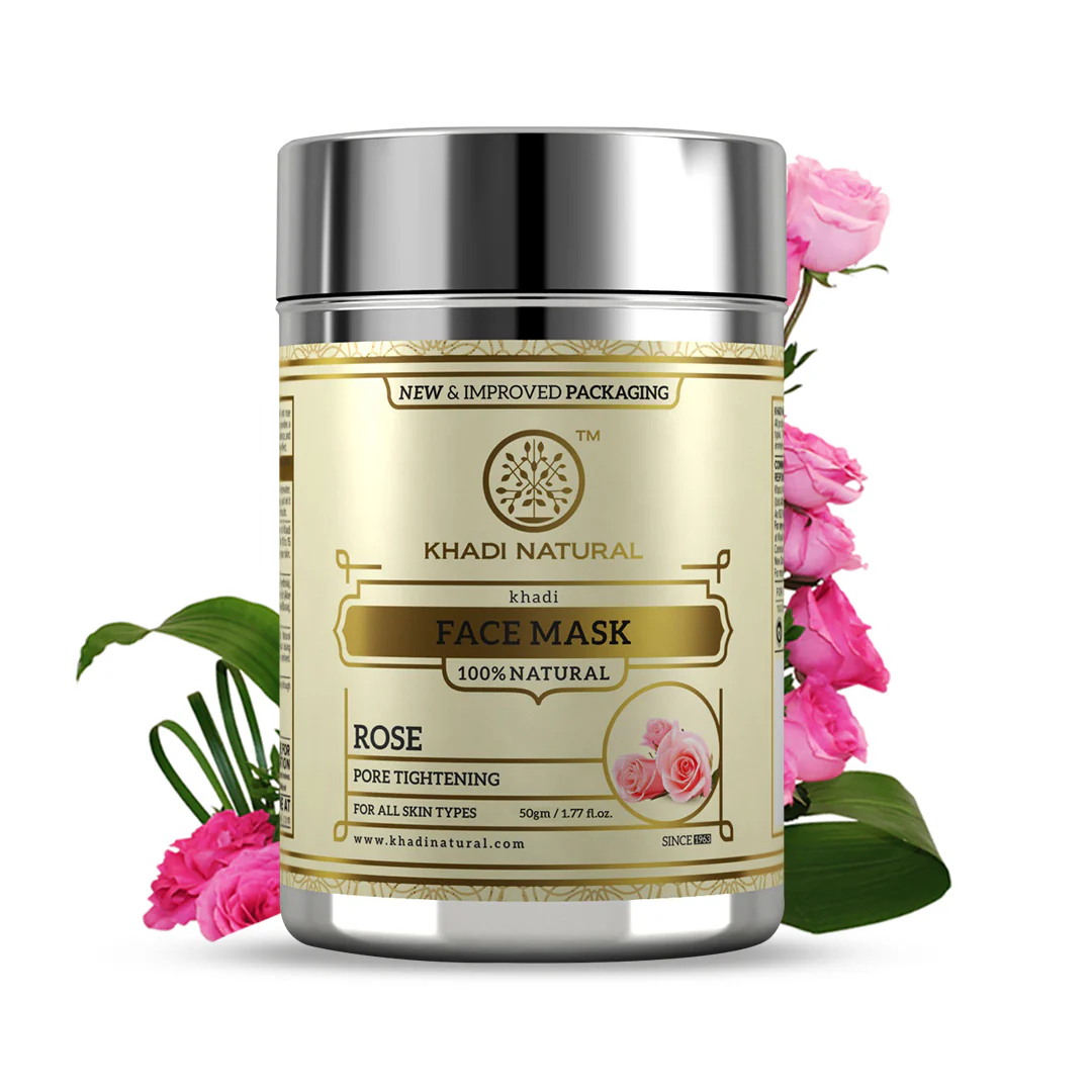 Khadi Natural Rose Face Mask - 50gm - Image 7