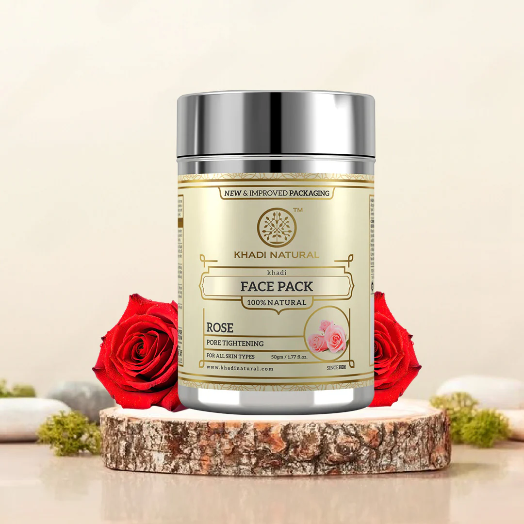 Khadi Natural Rose Face Mask - 50gm - Image 8