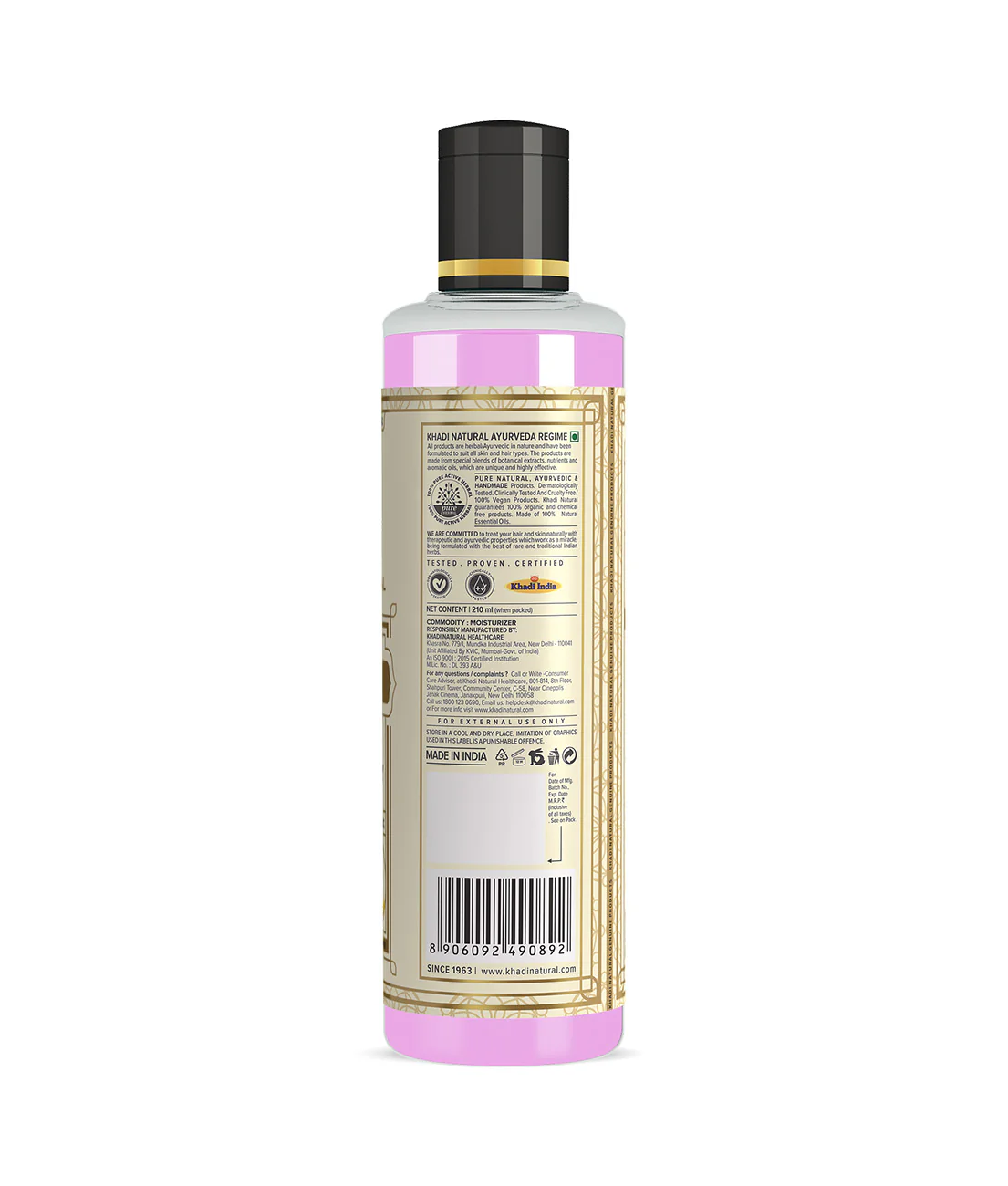 Khadi Natural Rose & Honey Moisturizer - 210ml - Image 5