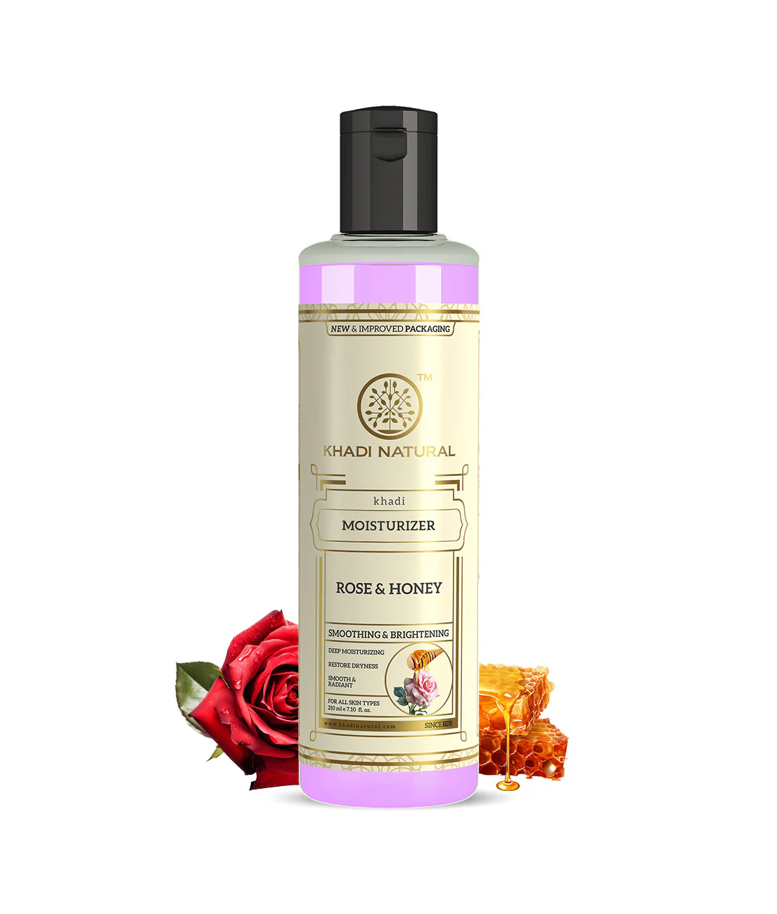 Khadi Natural Rose & Honey Moisturizer - 210ml - Image 6