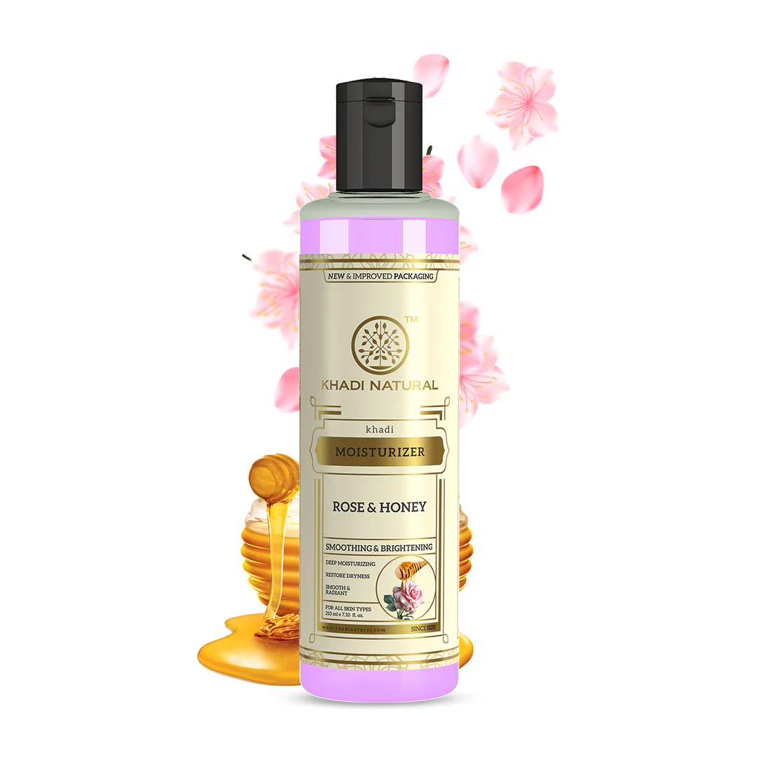 Khadi Natural Rose & Honey Moisturizer - 210ml - Image 7