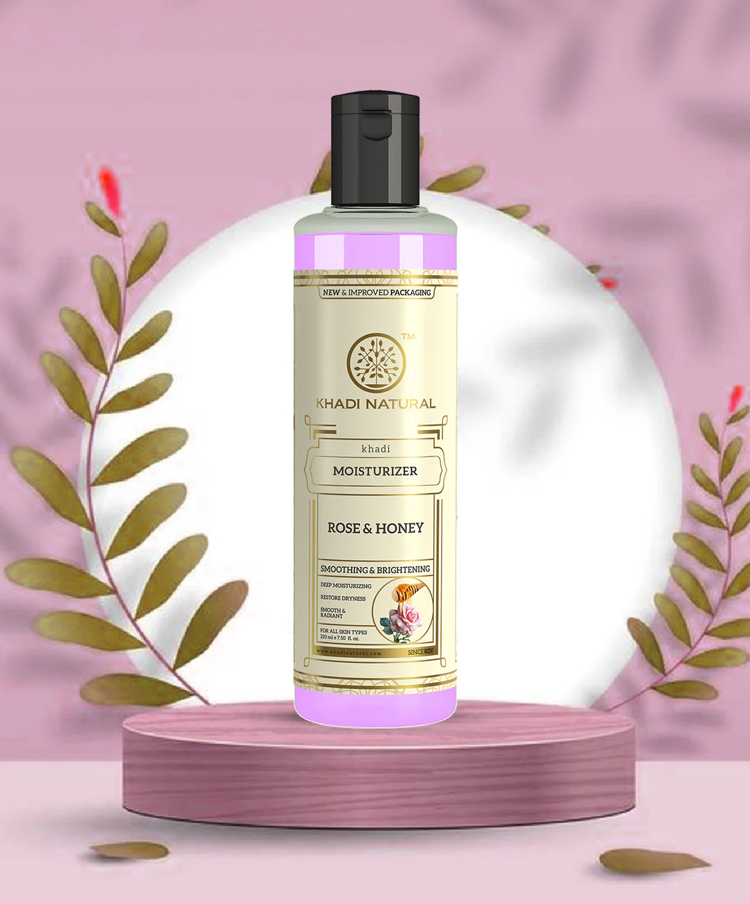 Khadi Natural Rose & Honey Moisturizer - 210ml - Image 8