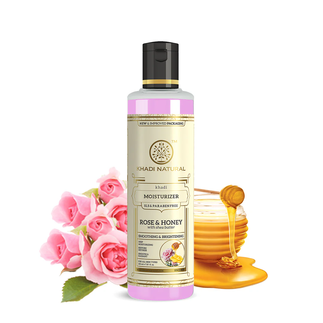 Khadi Natural Rose & Honey Moisturiser SLS & Paraben Free - 210ml Sale - Image 5