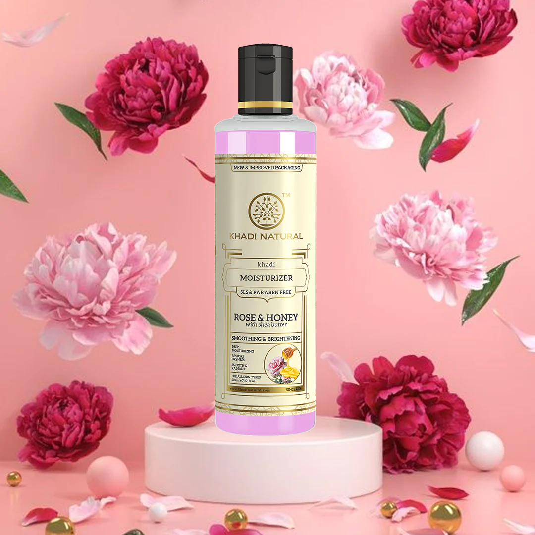 Khadi Natural Rose & Honey Moisturiser SLS & Paraben Free - 210ml Sale - Image 6