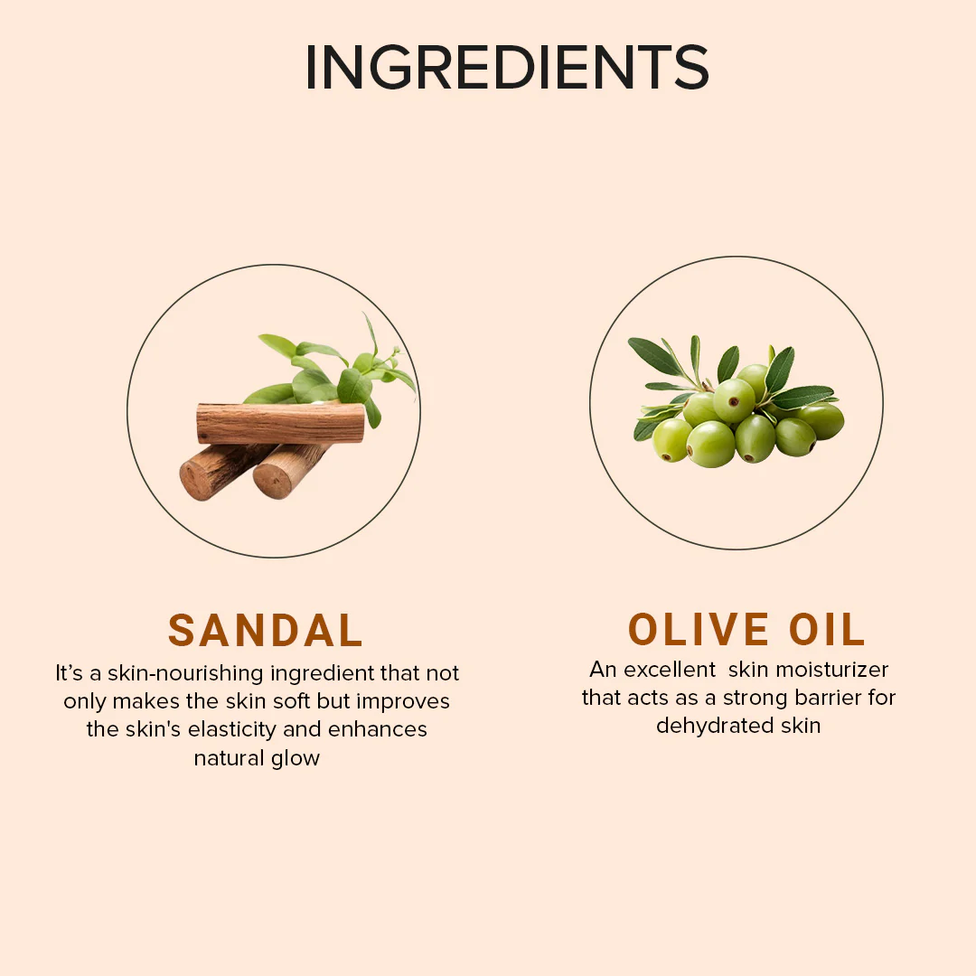 Khadi Natural Sandal & Olive Face Nourishing Cream with Sheabutter - 50gm - Image 3