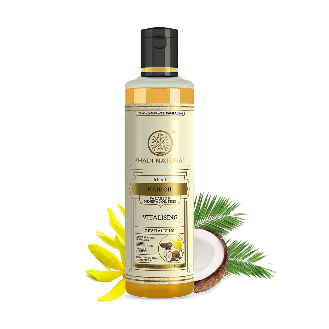 Khadi Natural Vitalising Hair Oil Paraben Mineral Free - 210ml - Image 5