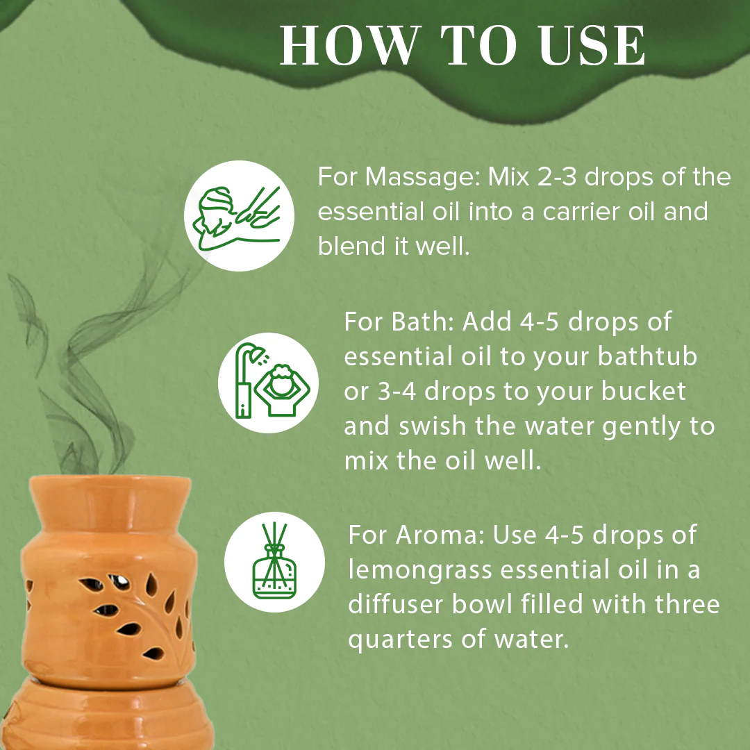 Khadi Natural Lemongrass - Pure Essential Oil - 15ml - Image 4